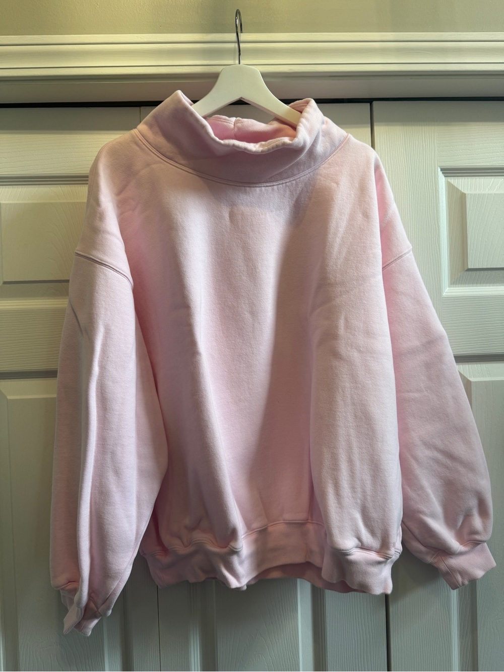 Aritzia Pink Set!   Sweatfleece Wide-Leg Pants and Funnel neck Mega Sweater - Picture 6 of 7